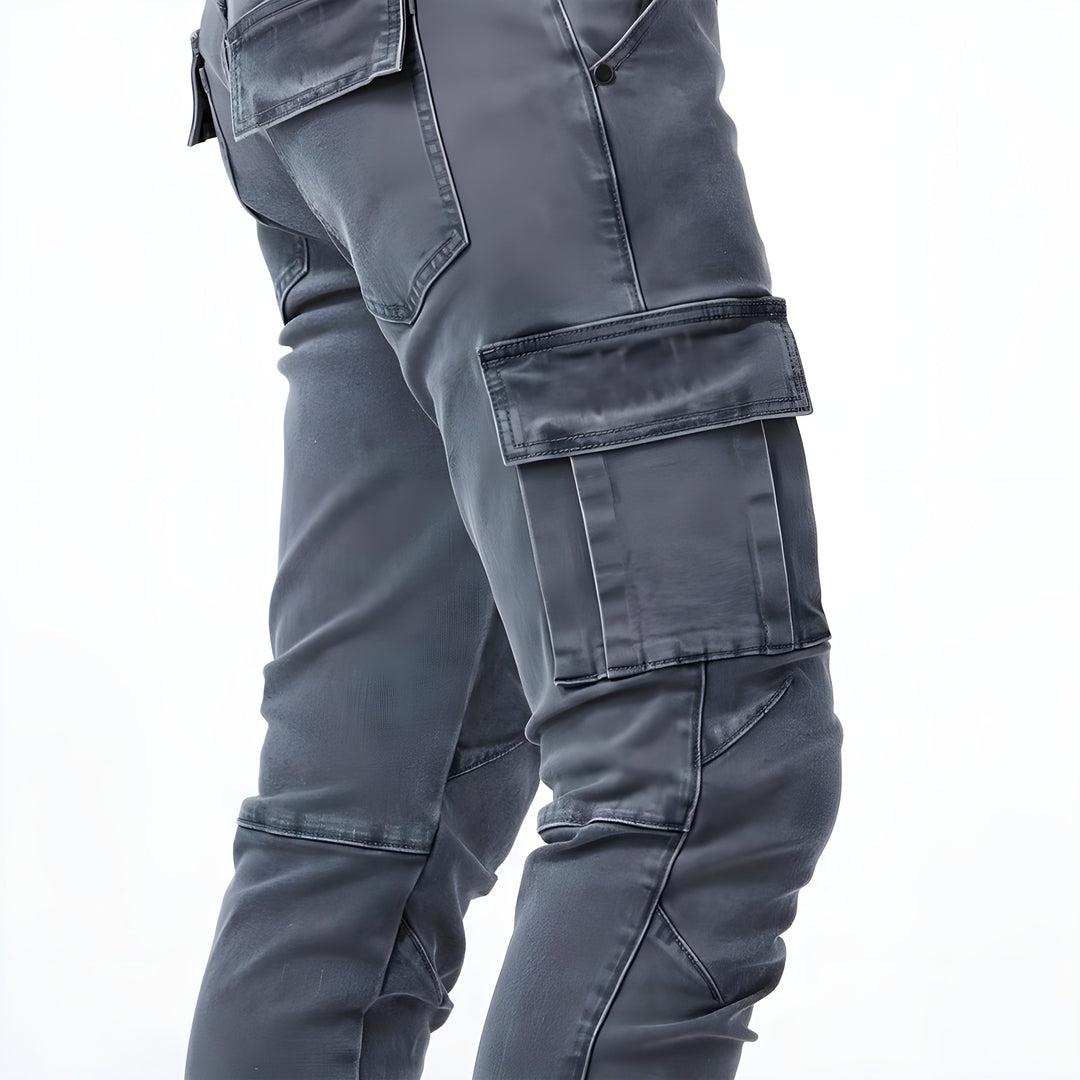 LAVENDO | Stretch Denim Cargo Trousers